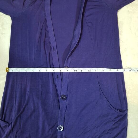 Aritzia Wilfred Purple Lyocell Cardigan - Size Extra Small‎ - Picture 8 of 9